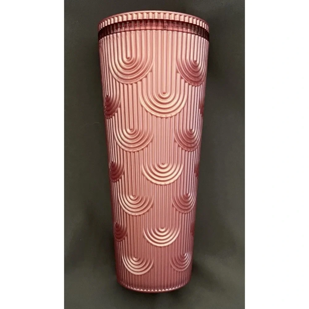 24oz Venti Starbucks 2022‎ Pearl Pink Shimmer Mermaid Cold Cup Tumbler